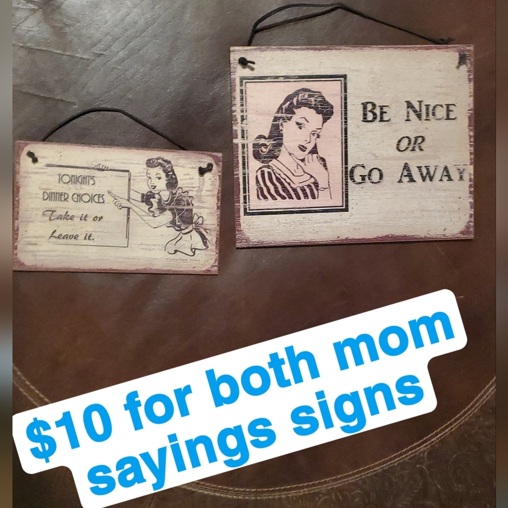 Vintage Style Mom Saying Signs